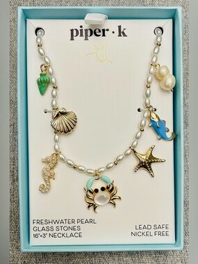 PIPER K Freshwater Pearls Sealife Necklace